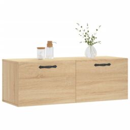 Berkfield Home Wall Cabinet Sonoma Oak 100x36.5x35 cm Engineered Wood in Brown - thumbnail 3