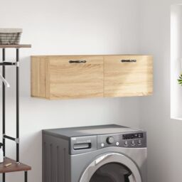 Berkfield Home Wall Cabinet Sonoma Oak 100x36.5x35 cm Engineered Wood in Brown - thumbnail 1