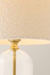 ValueLights Jessy Gold Glass Table Lamp With Boucle Shade - thumbnail 4