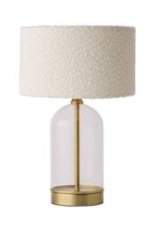 ValueLights Jessy Gold Glass Table Lamp With Boucle Shade - thumbnail 6