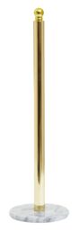 Orsina Stable Light Gold Large Toilet Roll Holder With Marble Base, Design Toilet Holder, Sturdy Roll Holder