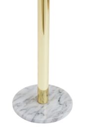 Orsina Stable Light Gold Large Toilet Roll Holder With Marble Base, Design Toilet Holder, Sturdy Roll Holder - thumbnail 3