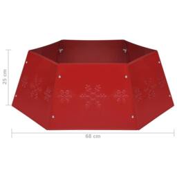Berkfield Home Christmas Tree Skirt Red √ò68x25 cm - Size: 68x25 cm - thumbnail 7