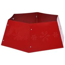 Berkfield Home Christmas Tree Skirt Red √ò68x25 cm - Size: 68x25 cm - thumbnail 4