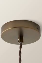 ValueLights Susie Glass Lantern Lamp Shade Drop Ceiling Pendant Light with Bulb in Bronze - thumbnail 5