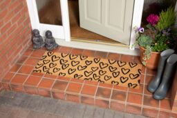 Esselle Astley Hand Drawn Hearts Natural Printed PVC Backed Coir Mat - Size: 40 cm x 120 cm - thumbnail 3