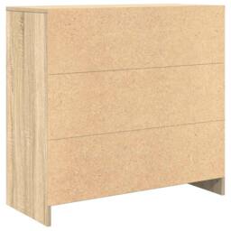 Berkfield Home Sideboard with Drawer Sonoma Oak 80x34x76 cm Engineered Wood in Light Tan - Size: 80 x 34 x 76 cm - thumbnail 8