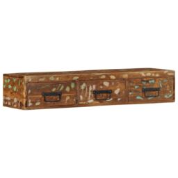 Berkfield Home Wall-mounted TV Cabinet 100x30x19 cm Solid Wood Reclaimed - Size: 100 x 30 x 19 cm - thumbnail 1