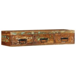 Berkfield Home Wall-mounted TV Cabinet 100x30x19 cm Solid Wood Reclaimed - Size: 100 x 30 x 19 cm - thumbnail 4