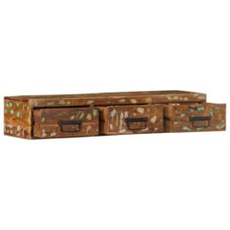 Berkfield Home Wall-mounted TV Cabinet 100x30x19 cm Solid Wood Reclaimed - Size: 100 x 30 x 19 cm - thumbnail 2
