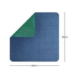 Nicoman Reversible Dual-Colour PVC Anti Slip Shower Mat Bath Mat - Square 60x60cm in Blue - Size: 60x60 cm - thumbnail 2
