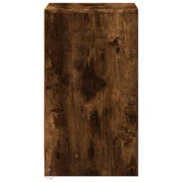 Berkfield Home Stylish Bedside Cabinet with LED Lights Smoked Oak Engineered Wood in Brown - thumbnail 7