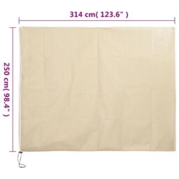 Berkfield Home Plant Fleece Cover with Zip 70 g/m¬≤ 3.14x2.5 m in Beige - thumbnail 9