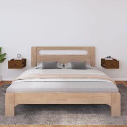 Berkfield Home Wall-mounted Bedside Cabinets 2 pcs Honey Brown 40x29.5x22 cm - thumbnail 3