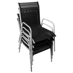 Berkfield Home Decorative 5 Piece Outdoor Dining Set Steel Black in Grey - thumbnail 9