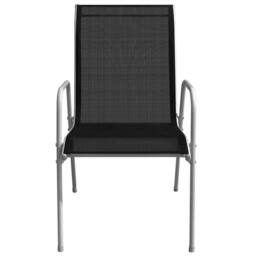 Berkfield Home Decorative 5 Piece Outdoor Dining Set Steel Black in Grey - thumbnail 7
