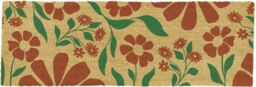 Artsy Mats Red & Green Floral Pattern Coir Doormat (120 x 40cm) in Brown - Size: 40 cm x 120 cm - thumbnail 6
