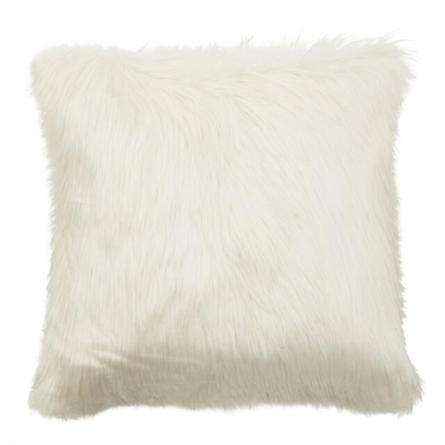 Orsina Bosie Lamina Cream Square Fur Cushion - image 1