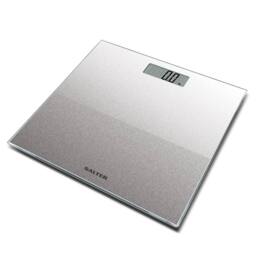 simpa Digital Bathroom Scale, Glitter Silver Platform, 180kg/28st 8lb in Metallic Silver - thumbnail 2