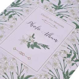NESTLUNE Grass Green Photo Album Holds 300 Photos Photography Storage in White - Size: 100 cm x 15 cm - thumbnail 4