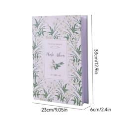 NESTLUNE Grass Green Photo Album Holds 300 Photos Photography Storage in White - Size: 100 cm x 15 cm - thumbnail 2