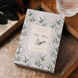 NESTLUNE Grass Green Photo Album Holds 300 Photos Photography Storage in White - Size: 100 cm x 15 cm - thumbnail 3