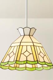 ValueLights Beatrix Tiffany Glass Easy Fit Ceiling Light Lamp Shade with Bulb - thumbnail 3