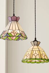 ValueLights Beatrix Tiffany Glass Easy Fit Ceiling Light Lamp Shade with Bulb - thumbnail 8