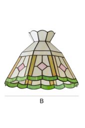 ValueLights Beatrix Tiffany Glass Easy Fit Ceiling Light Lamp Shade with Bulb - thumbnail 7