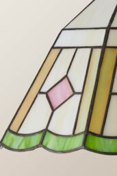 ValueLights Beatrix Tiffany Glass Easy Fit Ceiling Light Lamp Shade with Bulb - thumbnail 4