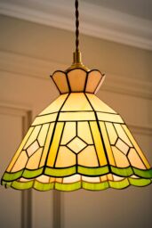 ValueLights Beatrix Tiffany Glass Easy Fit Ceiling Light Lamp Shade with Bulb - thumbnail 2
