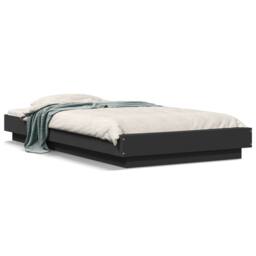 Berkfield Home Durable Bed Frame with LED Lights without Mattress Black 75x190cm - Size: 75x190 cm - thumbnail 3