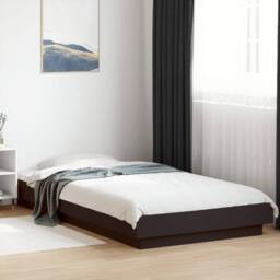 Berkfield Home Durable Bed Frame with LED Lights without Mattress Black 75x190cm - Size: 75x190 cm - thumbnail 2