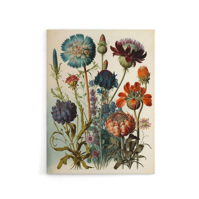 "Artery8 Ernst Haeckel Inspired Vintage Botanical Canvas Wall Art Print - Size: W18"" x H24""" - image 1