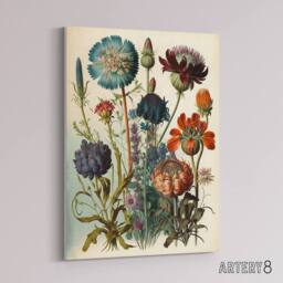 "Artery8 Ernst Haeckel Inspired Vintage Botanical Canvas Wall Art Print - Size: W18"" x H24""" - thumbnail 2