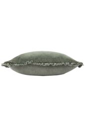 Yard Bertie 100% Cotton Velvet Cushion in Green - Size: 45 cm x 45 cm - thumbnail 3