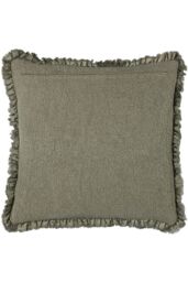 Yard Bertie 100% Cotton Velvet Cushion in Green - Size: 45 cm x 45 cm - thumbnail 2