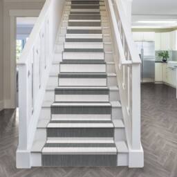 runrug Stair Runner Carpet - Reversible & Durable, 2mm - 'Long Island' in Grey - Size: 60 cm x 720 cm - thumbnail 3