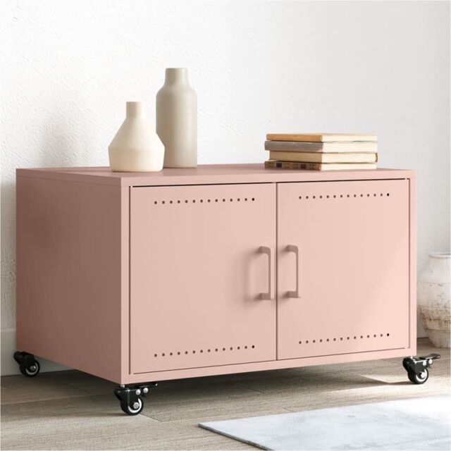 Berkfield Home Coffee Table Pink 68x50x43.5 cm Steel - image 1