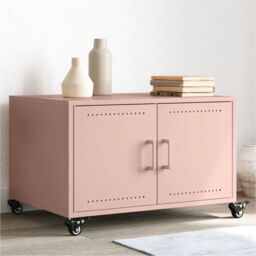 Berkfield Home Coffee Table Pink 68x50x43.5 cm Steel - thumbnail 1