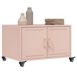 Berkfield Home Coffee Table Pink 68x50x43.5 cm Steel - thumbnail 5