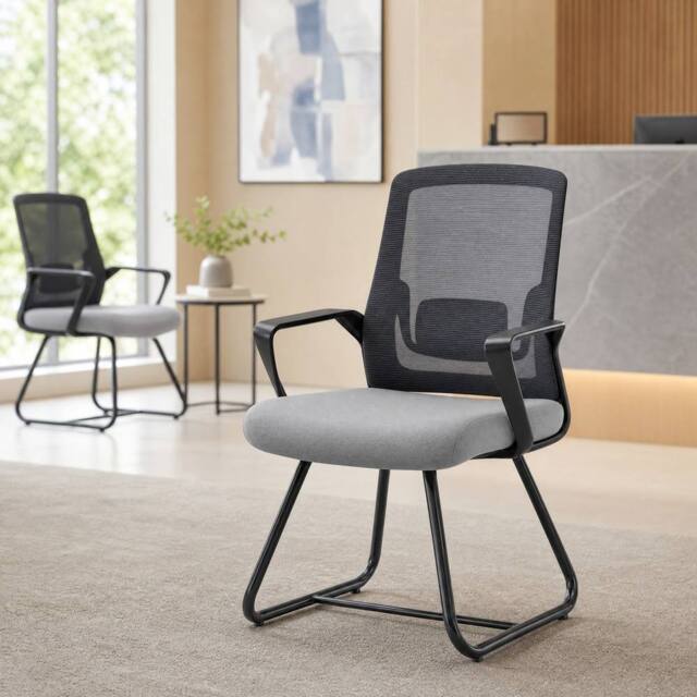STILVORA Desk Chair with Mesh Back & Lumbar Support in Dark Grey - image 1