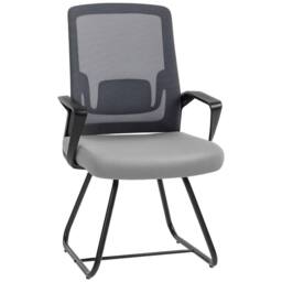 STILVORA Desk Chair with Mesh Back & Lumbar Support in Dark Grey - thumbnail 4