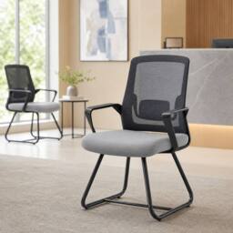 STILVORA Desk Chair with Mesh Back & Lumbar Support in Dark Grey