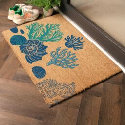 Artsy Mats Coral & Shells Doormat (90 x 60cm) in Brown - Size: 90 cm x 60 cm - thumbnail 2