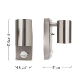 ValueLights Outdoor IP44 Silver Wall Downlight with 5w LED Bulb - thumbnail 6