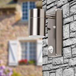 ValueLights Outdoor IP44 Silver Wall Downlight with 5w LED Bulb - thumbnail 5