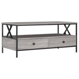 Berkfield Home Decorative Coffee Table Grey Sonoma 100x51x45 cm Engineered Wood - Size: 100 x 51 x 45 cm - thumbnail 3