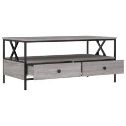 Berkfield Home Decorative Coffee Table Grey Sonoma 100x51x45 cm Engineered Wood - Size: 100 x 51 x 45 cm - thumbnail 5