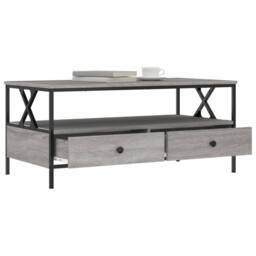 Berkfield Home Decorative Coffee Table Grey Sonoma 100x51x45 cm Engineered Wood - Size: 100 x 51 x 45 cm - thumbnail 4